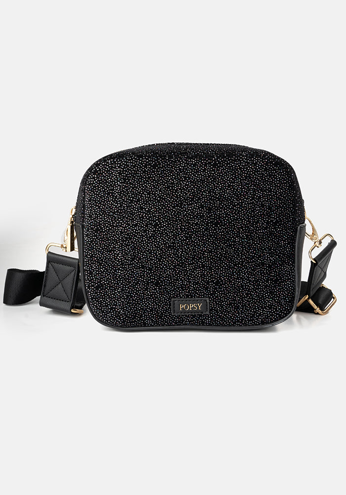 Black Sparkle Camera Bag