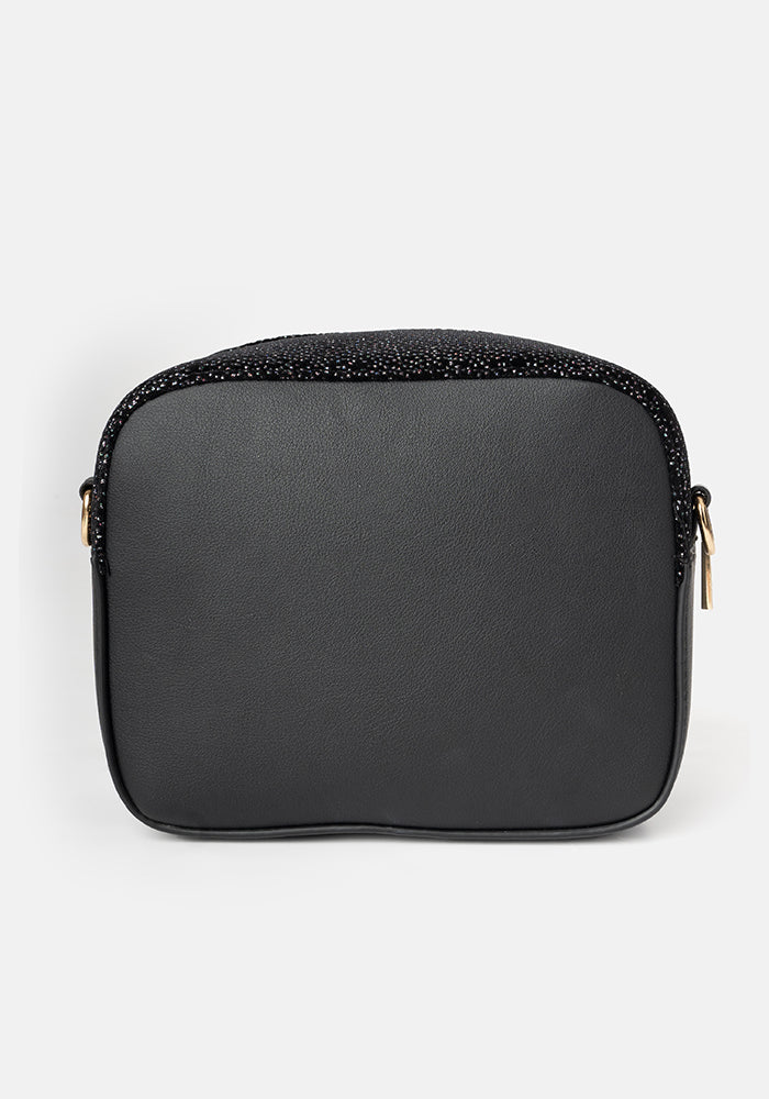 Black Sparkle Camera Bag