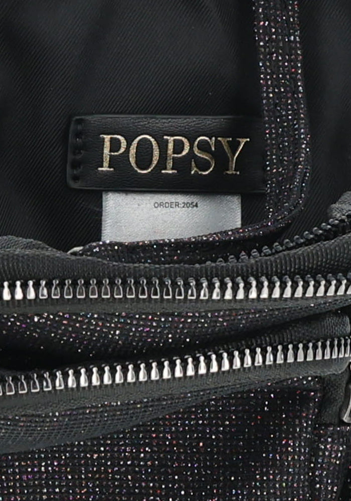 Black Sparkle Phone Pocket Bag