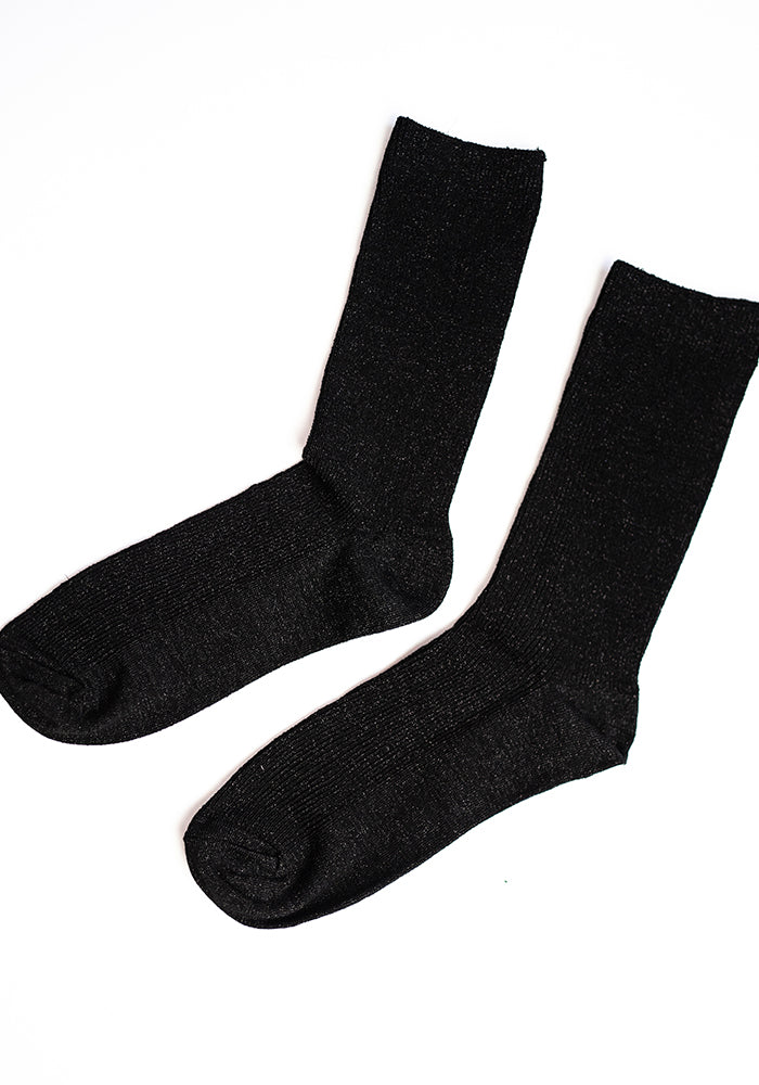 Black Sparkle Socks