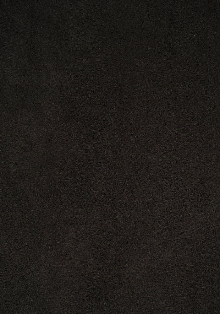 Second angle of Carly Suede Effect Black Full Length Pull On Trousers