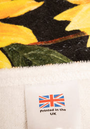 Black Sunflower Print Jumbo Bath Sheet