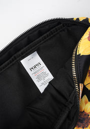 Black Sunflower Print Popsy Multi Use Bag