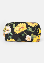 Black Sunflower Print Popsy Pencil Case