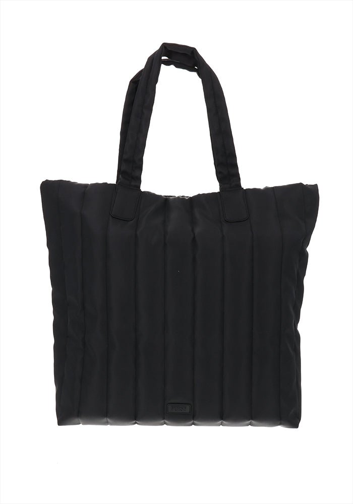 Black Quilted Large Tote Bag