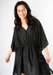 Black With Gold Lurex Cover Up