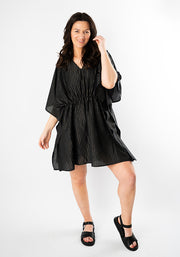 Black With Gold Lurex Cover Up