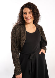 Black & Gold Lurex Bolero Cardigan