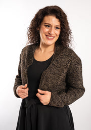 Black & Gold Lurex Bolero Cardigan