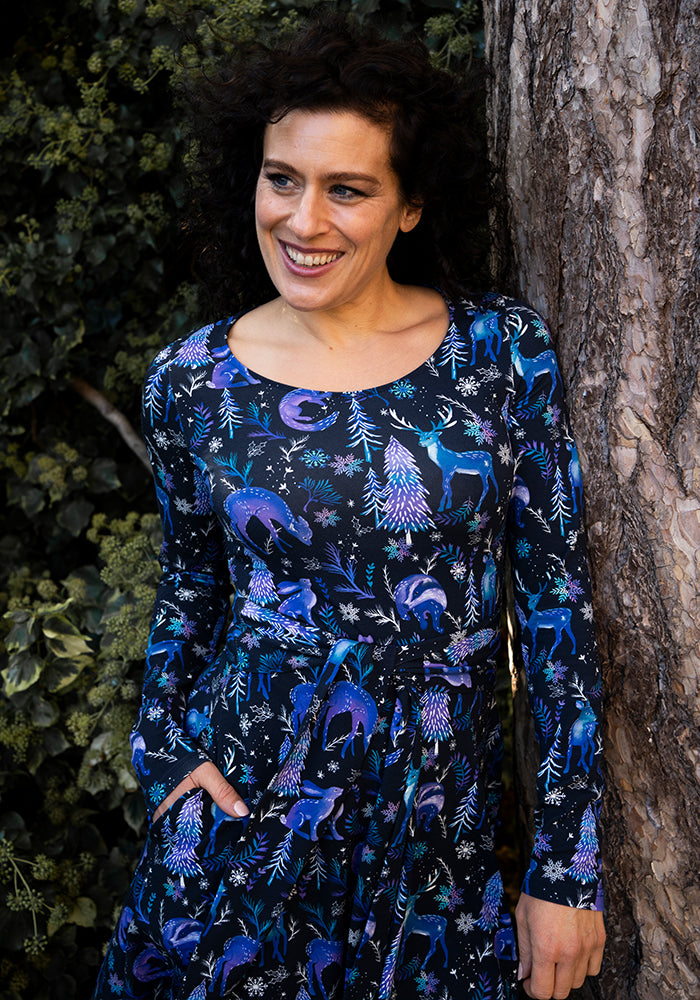 Blessings Magical Woodland Print Cotton Dress