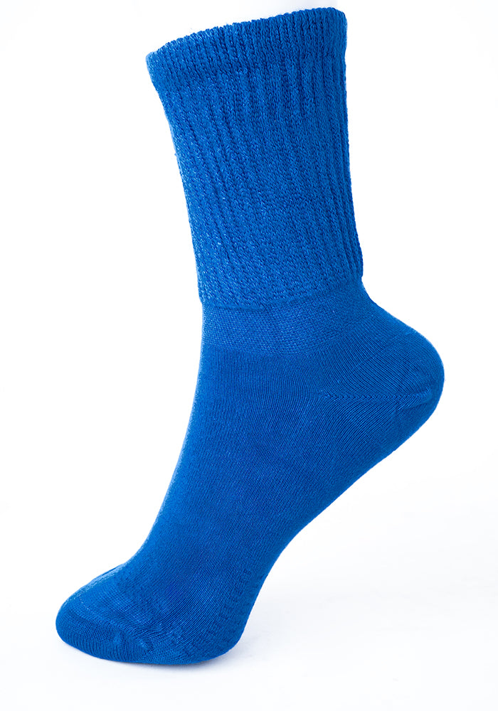 Front view of Electric Blue Bamboo Socks