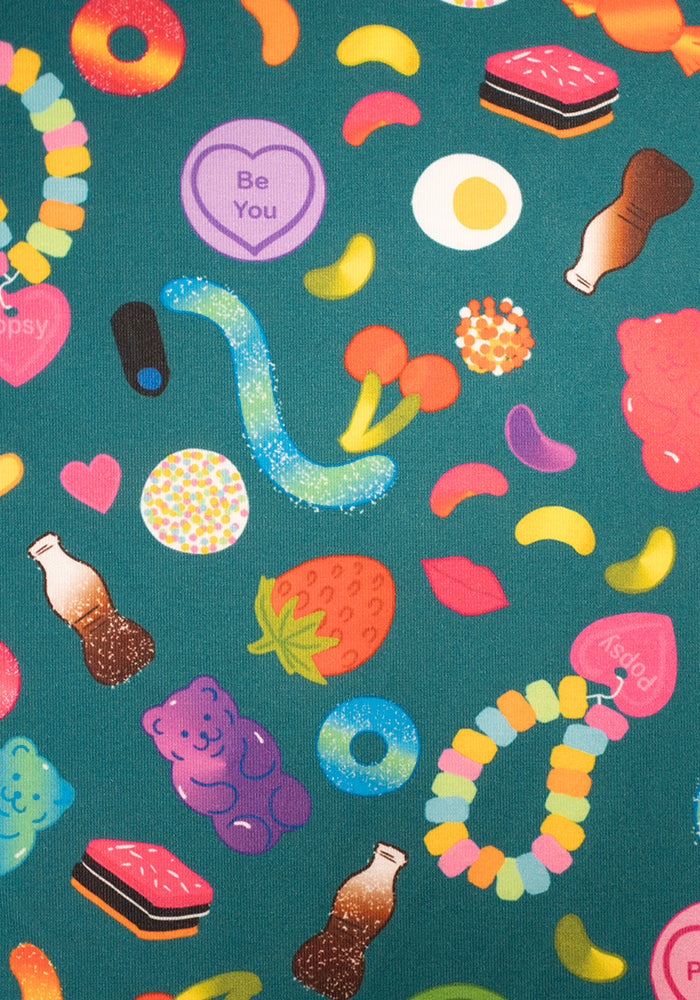 Bonnibel Retro Sweets Print Trapeze Dress