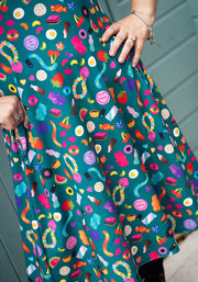 Bonnibel Retro Sweets Print Trapeze Dress