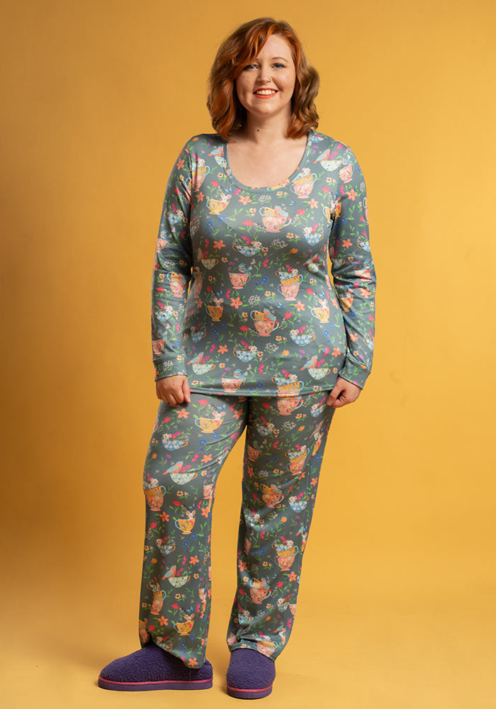 Bonnie Floral Tea Cup Print Pyjama Set