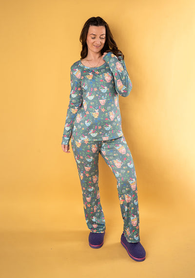 Bonnie Floral Tea Cup Print Pyjama Set