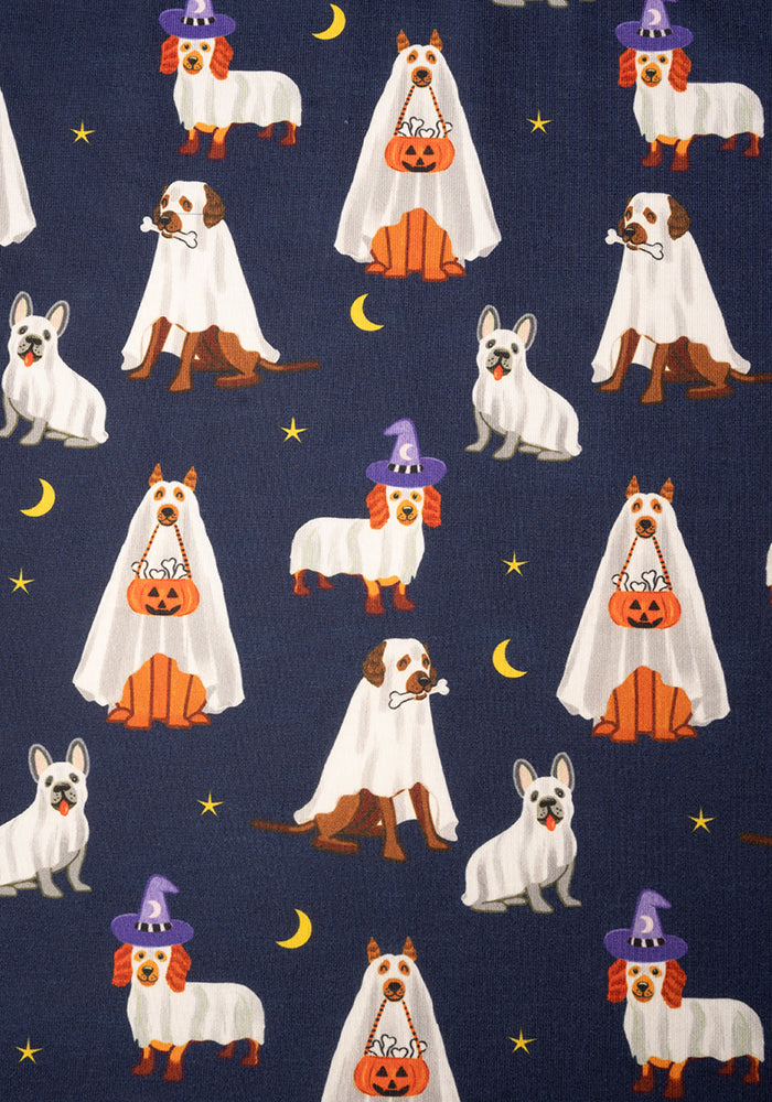 Boo Ghost Dogs Print Dress
