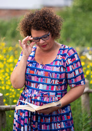 Ina Bookshelf Print Dress