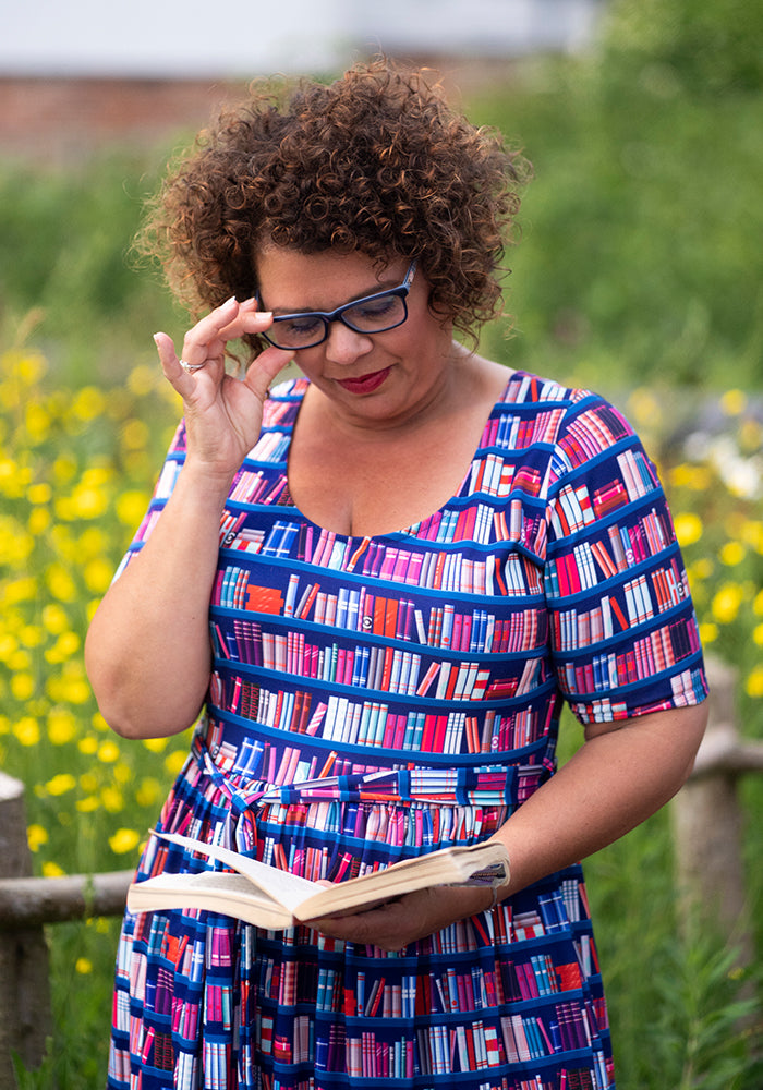 Ina Bookshelf Print Dress
