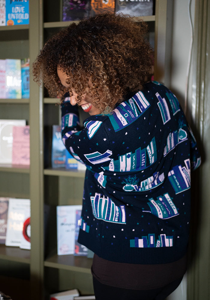 Sixth angle of Books Cardigan