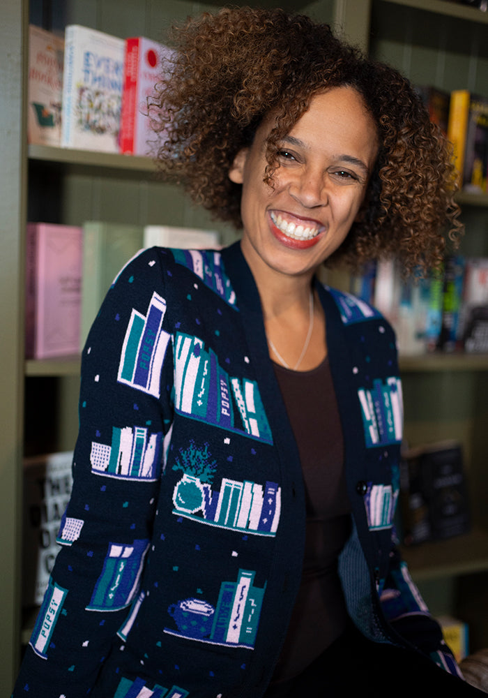 Fourth angle of Books Cardigan