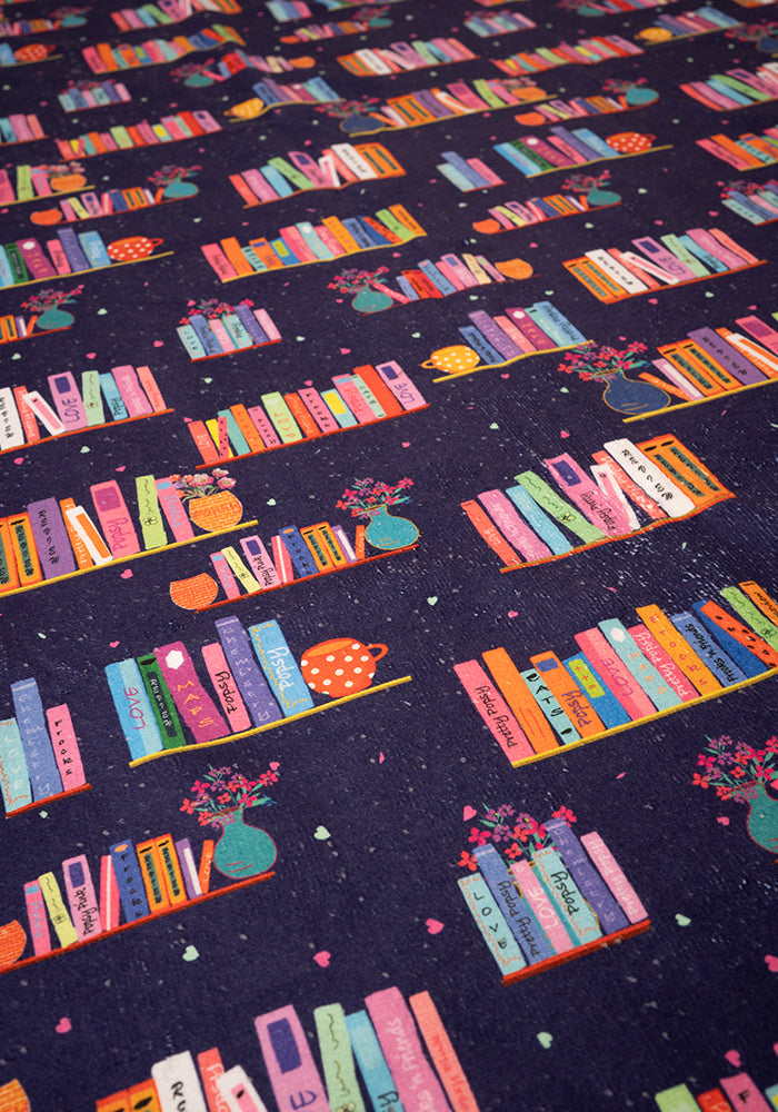 Third angle of Bookshelf Print Jumbo Bath Sheet