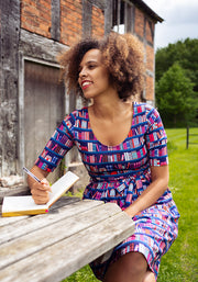 Ina Bookshelf Print Dress