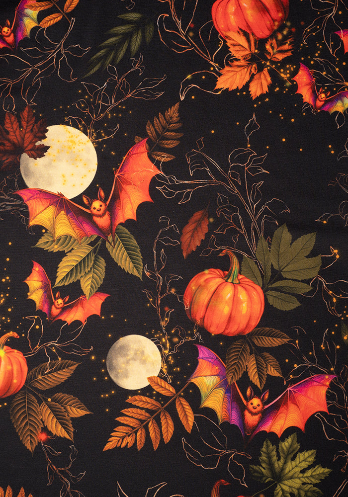 Tanith Pumpkins & Bat Print Trapeze Dress