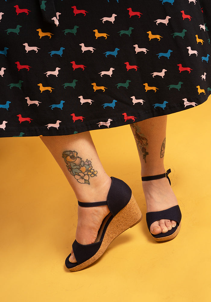 Fourth angle of Bray Sausage Dog Print Cotton Midi Dress