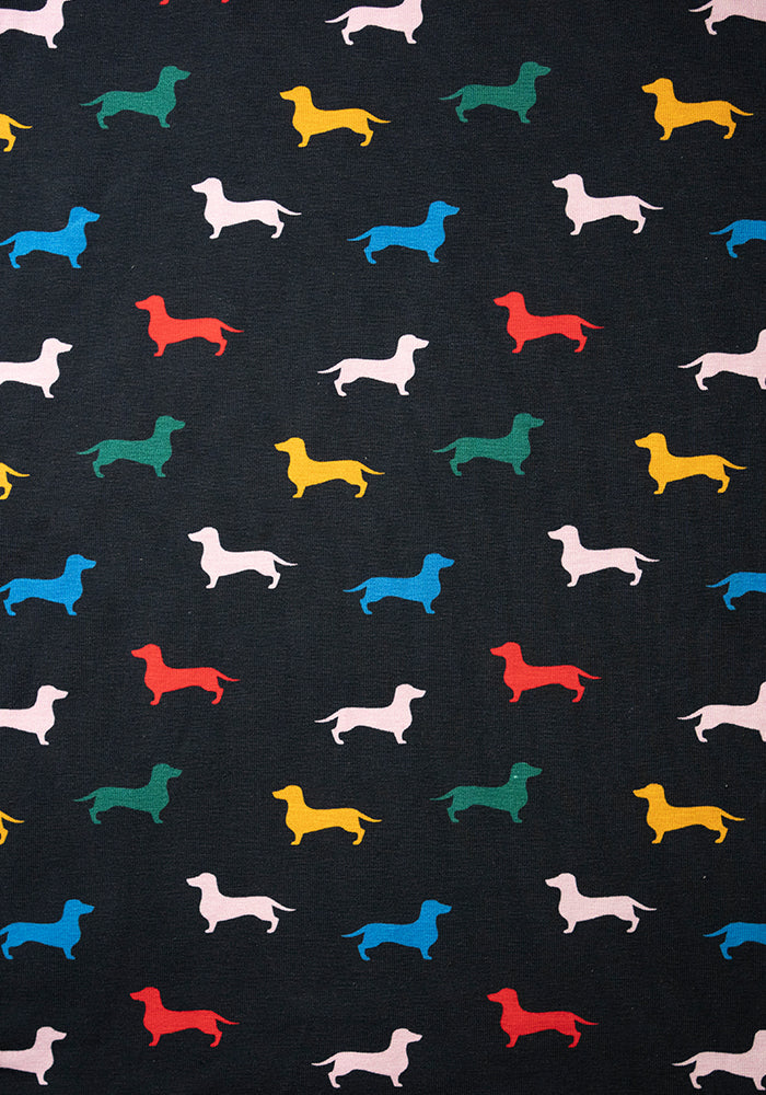 Second angle of Bray Sausage Dog Print Cotton Midi Dress