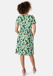 Bree Green Animal Print Dress