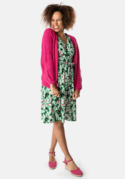 Bree Green Animal Print Dress