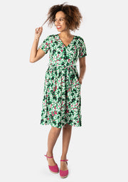 Bree Green Animal Print Dress