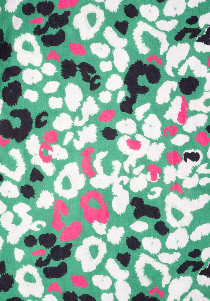 Bree Green Animal Print Dress