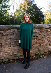Brenner Bottle Green Turtle Neck A Line Tunic