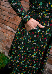 Briar Green Rabbit Print Cotton Dress