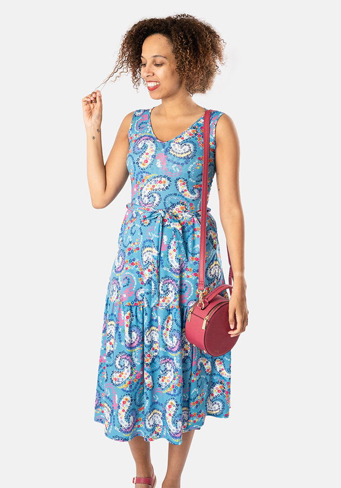 Brinley Ditsy Paisley Midi Dress