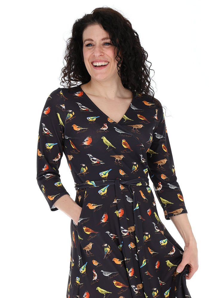 Fifth angle of Brioni Bird Print Jersey Midi Dress