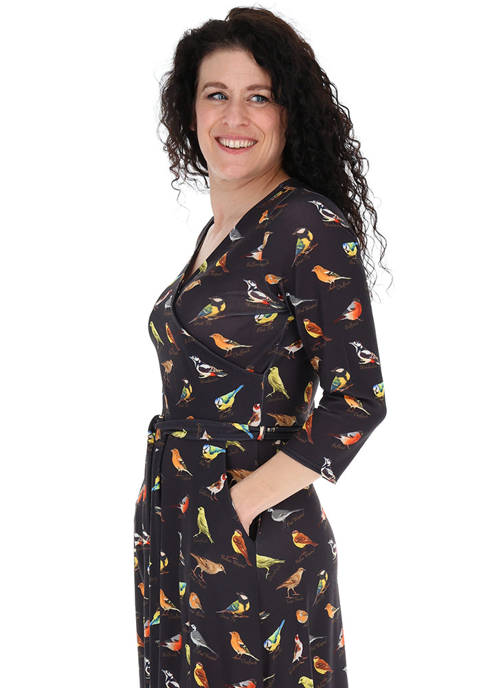 Fourth angle of Brioni Bird Print Jersey Midi Dress