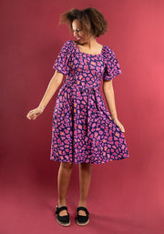 Britt Purple Animal Print Dress