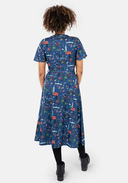 Bromley London Print Midi Dress