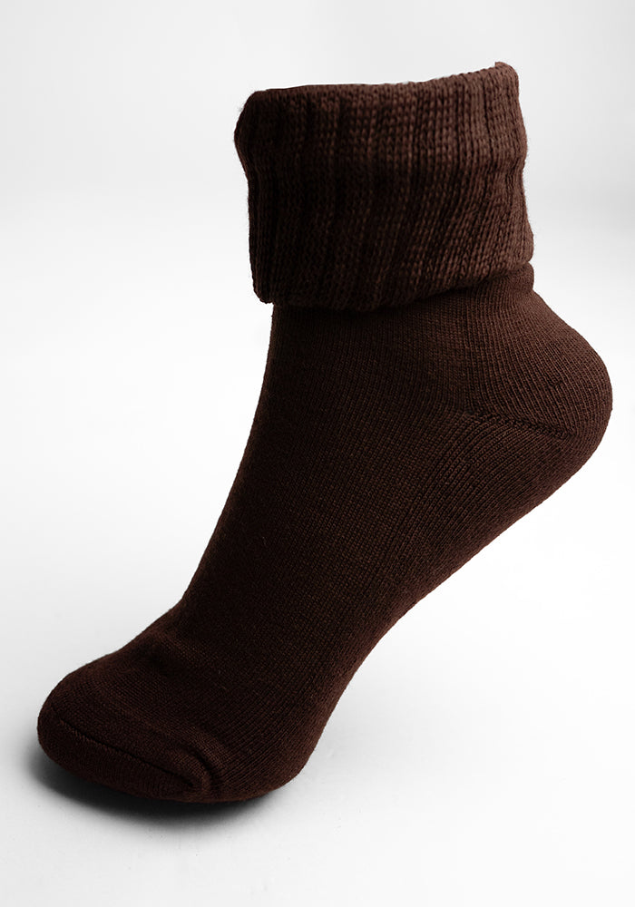 Brown Slouchy Boots Socks