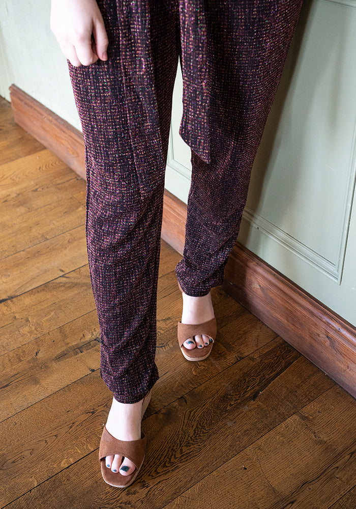Zia Sparkle Stripe Straight Leg Jumpsuit