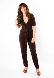 Zia Sparkle Stripe Straight Leg Jumpsuit