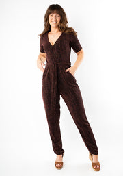 Zia Sparkle Stripe Straight Leg Jumpsuit