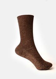 Brown Sparkle Socks