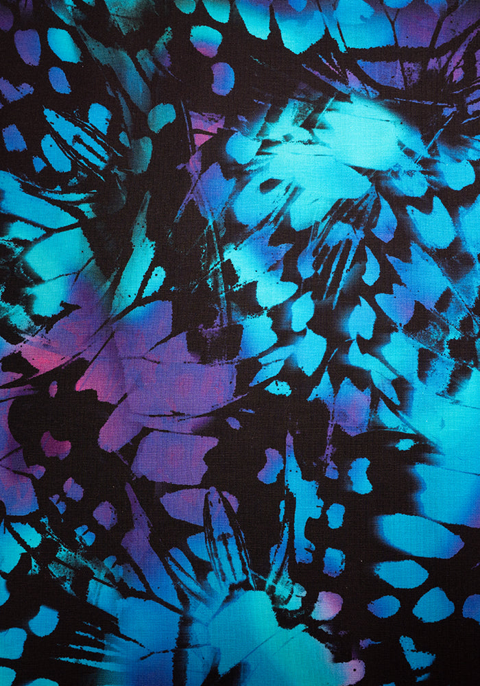Second angle of Bryella Abstract Butterfly Print Culotte Cotton Jumpsuit