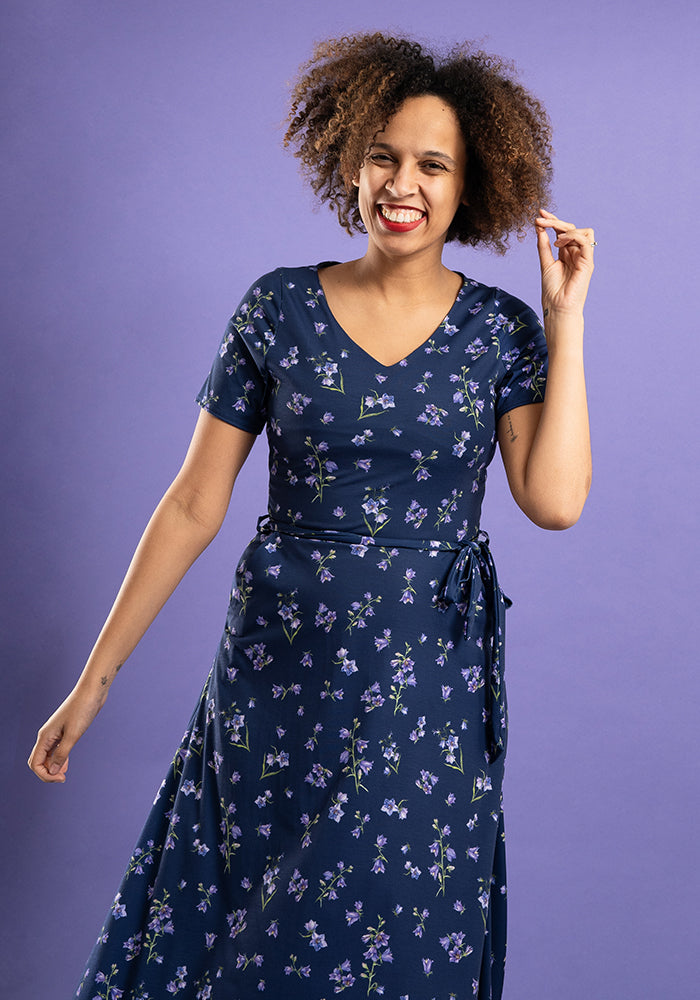 Brynn Bluebells Print Midi Dress