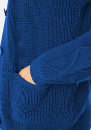 Cobalt Blue Cable Sleeve Cardigan