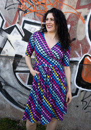 Cade Bright Heart Conversational Print Dress