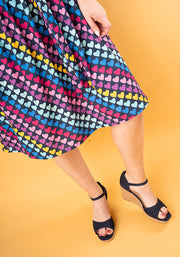 Cade Bright Heart Conversational Print Dress
